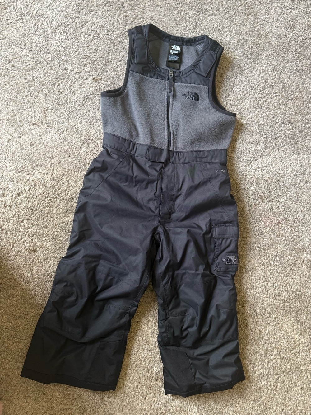 The North Face Kids Black and Gray Insulated Snow One-Piece